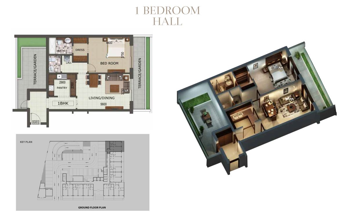 1 Bedroom hall to 1 Bedroom Hall 1