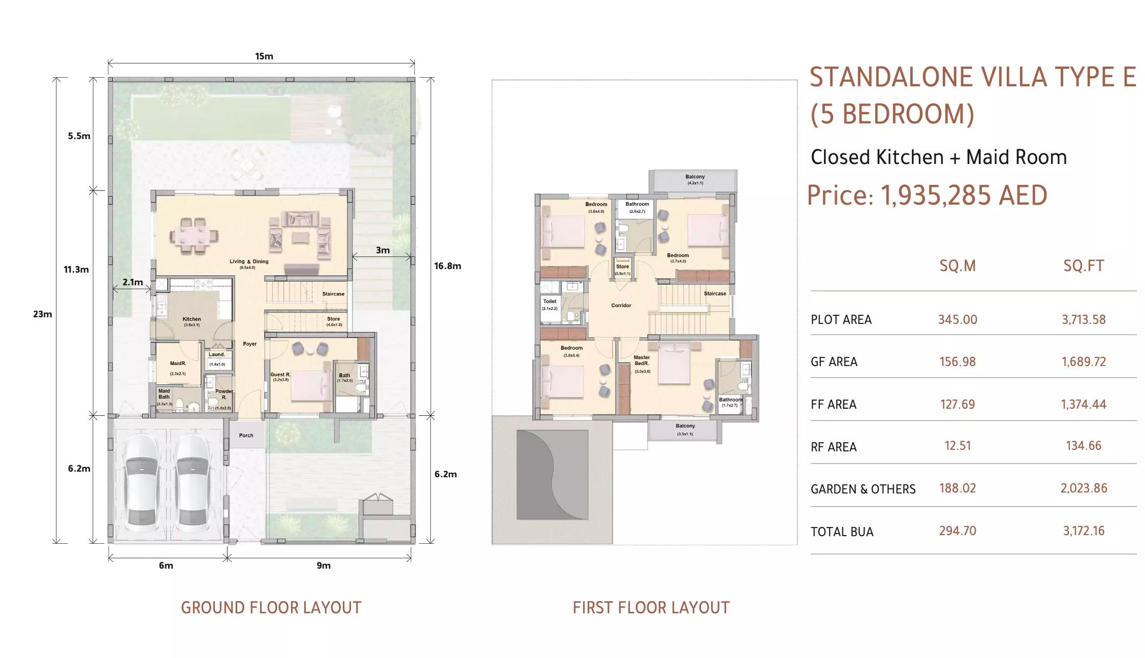 Standalone Villa Type E (5 Bedroom) Closed Kitchen + Maid Room