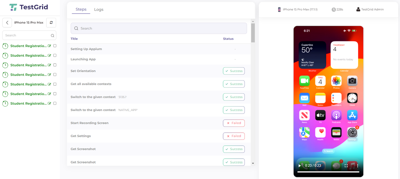TestGrid