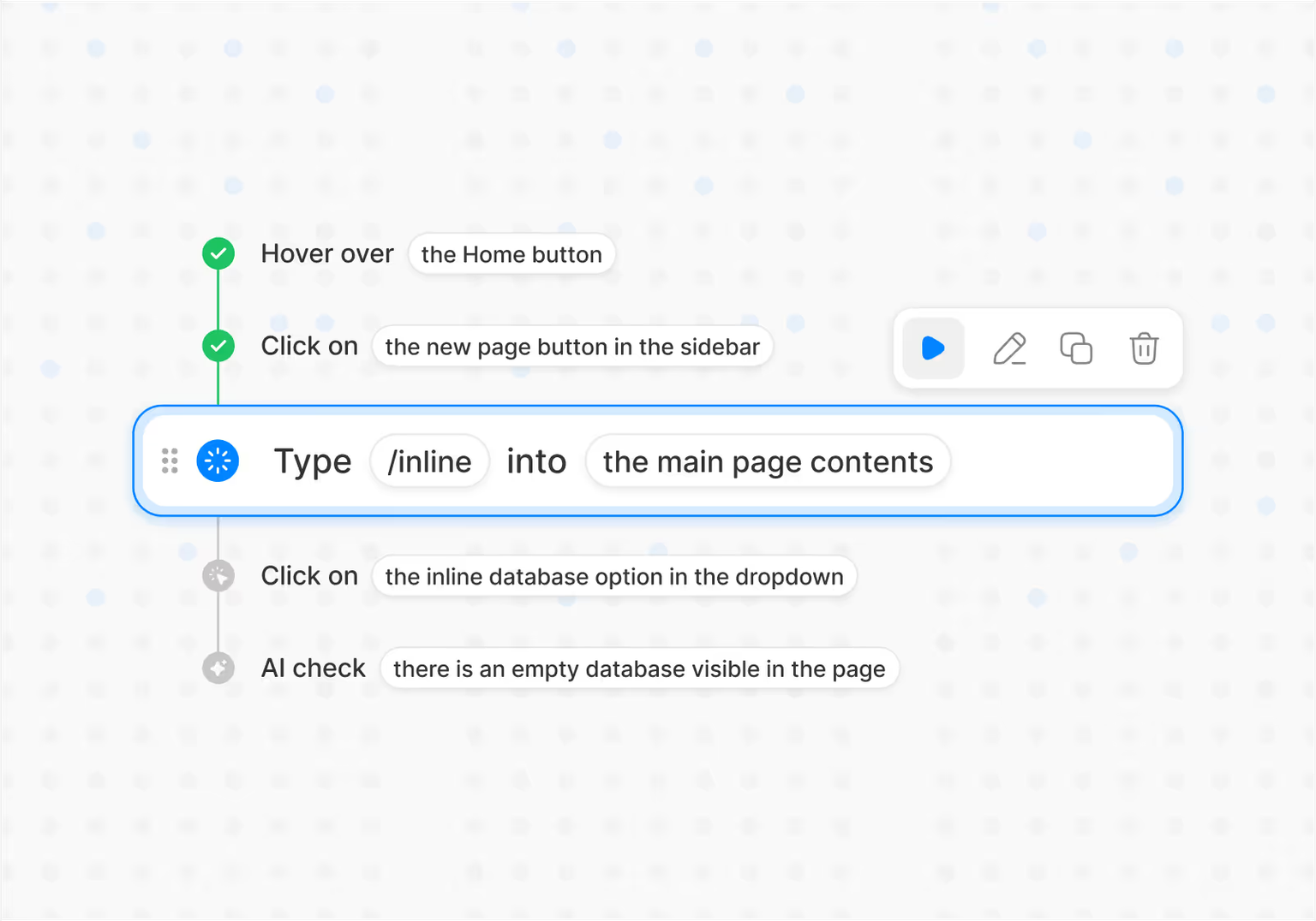 Write tests in plain English in Momentic's editor
