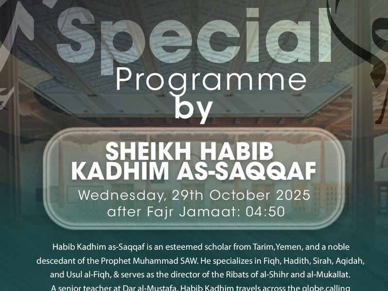 Programme by Sheikh Habib Khadim As-Saqqaf