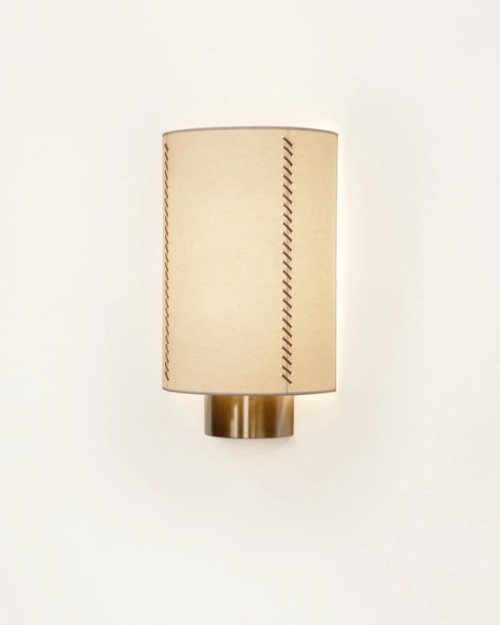 LEATHER STITCH SCONCE ANGLE