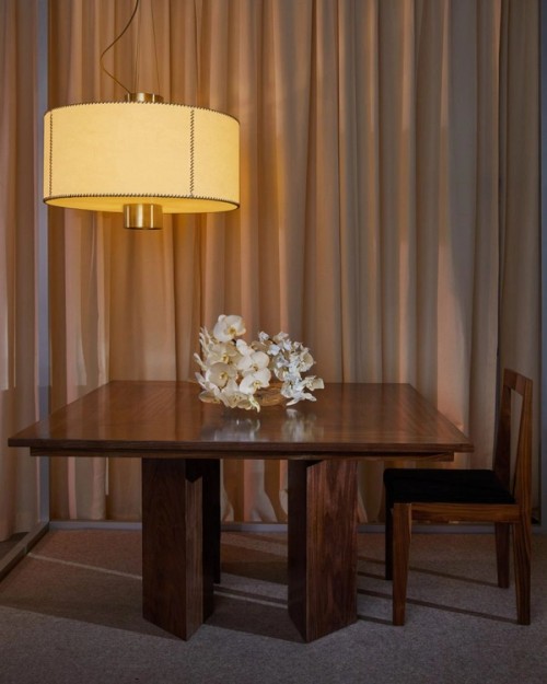 WALNUT DINING CHAIR AND TABLE SET