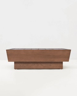 OAK CERAMIC TILE COFFEE TABLE