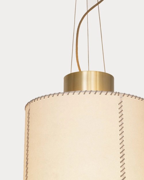 PENDANT LEATHER STITCH PAPER SHADE