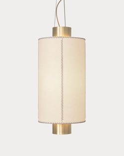 PENDANT LEATHER STITCH PAPER SHADE