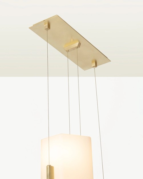 triple satin brass canopy
