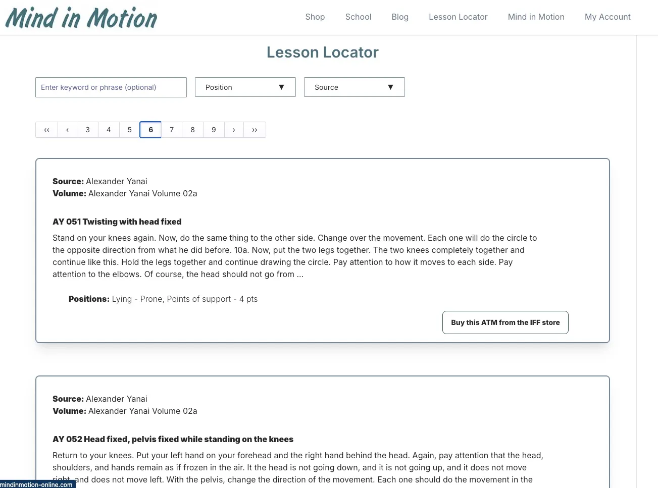 MIMO Lesson Locator