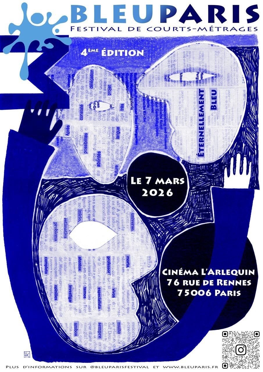 Affiche Bleu Paris 2026 — Éternellement Bleu