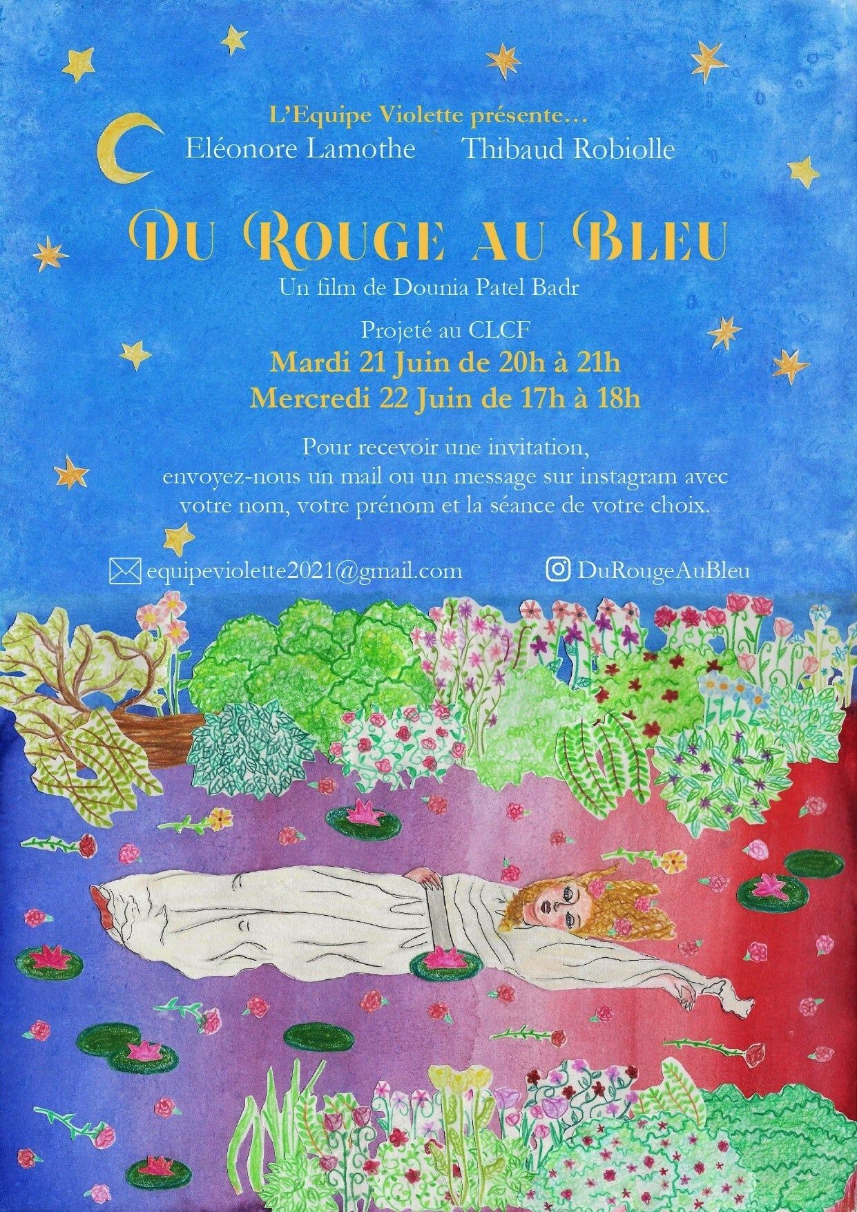 Affiche du film Du rouge au bleu