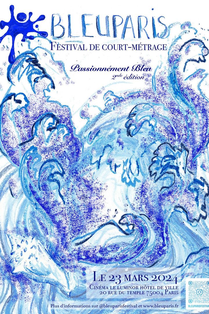 Affiche Bleu Paris 2024 — Passionnément Bleu