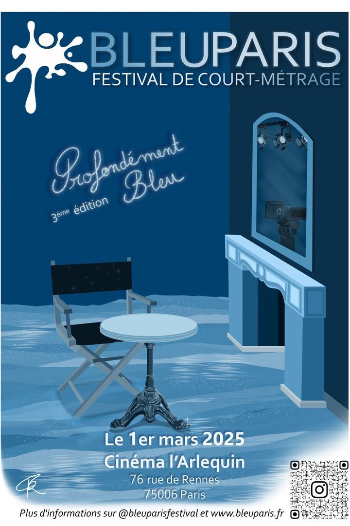 Affiche Bleu Paris 2025 — Profondément Bleu