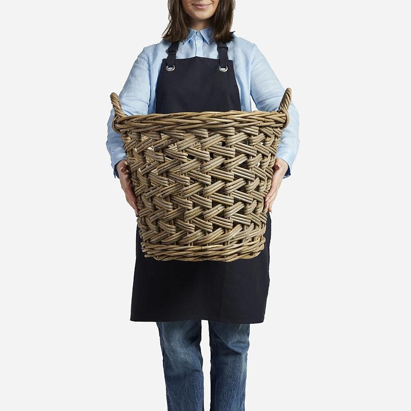 Portabello - Herringbone Weave Round Kubu Basket | Wicka