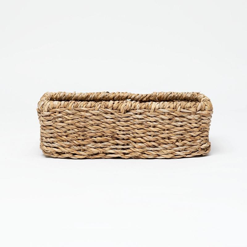 Newbury - Rectangular Shallow Seagrass Basket | Wicka