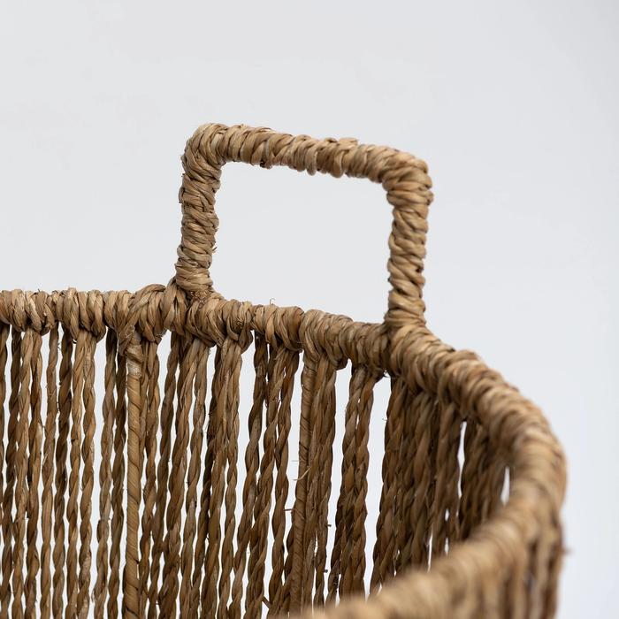 Material Matters - Naxos is made from seagrass, a fast growing flowering plant that grows abundantly in shallow, saltwater marshes around the world. Biodegradable and sustainable, seagrass makes for an ideal environmental friendly product to dry, twist and weave.