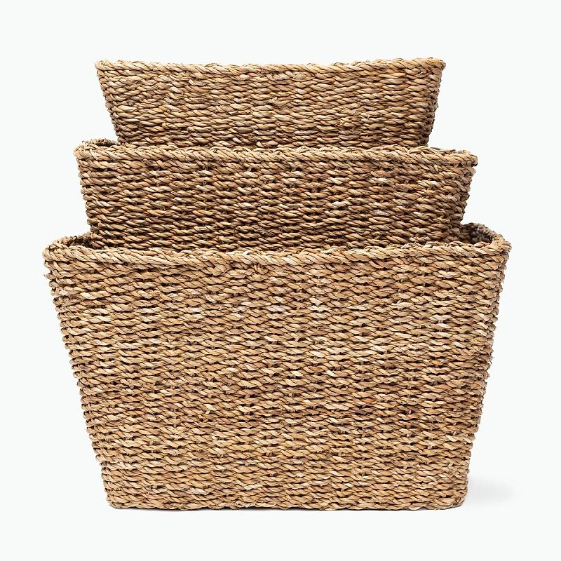 Stonehouse - Tapered Rectangular Seagrass Basket | Wicka