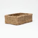 Newbury - Rectangular Shallow Seagrass Basket | Wicka