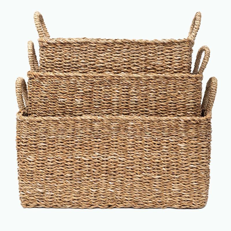 Hillbrook - Rectangular Seagrass Utility Basket | Wicka