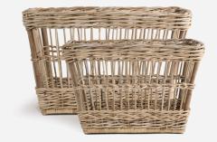 Avignon Open Weave Wicker Cane Rectangular Basket