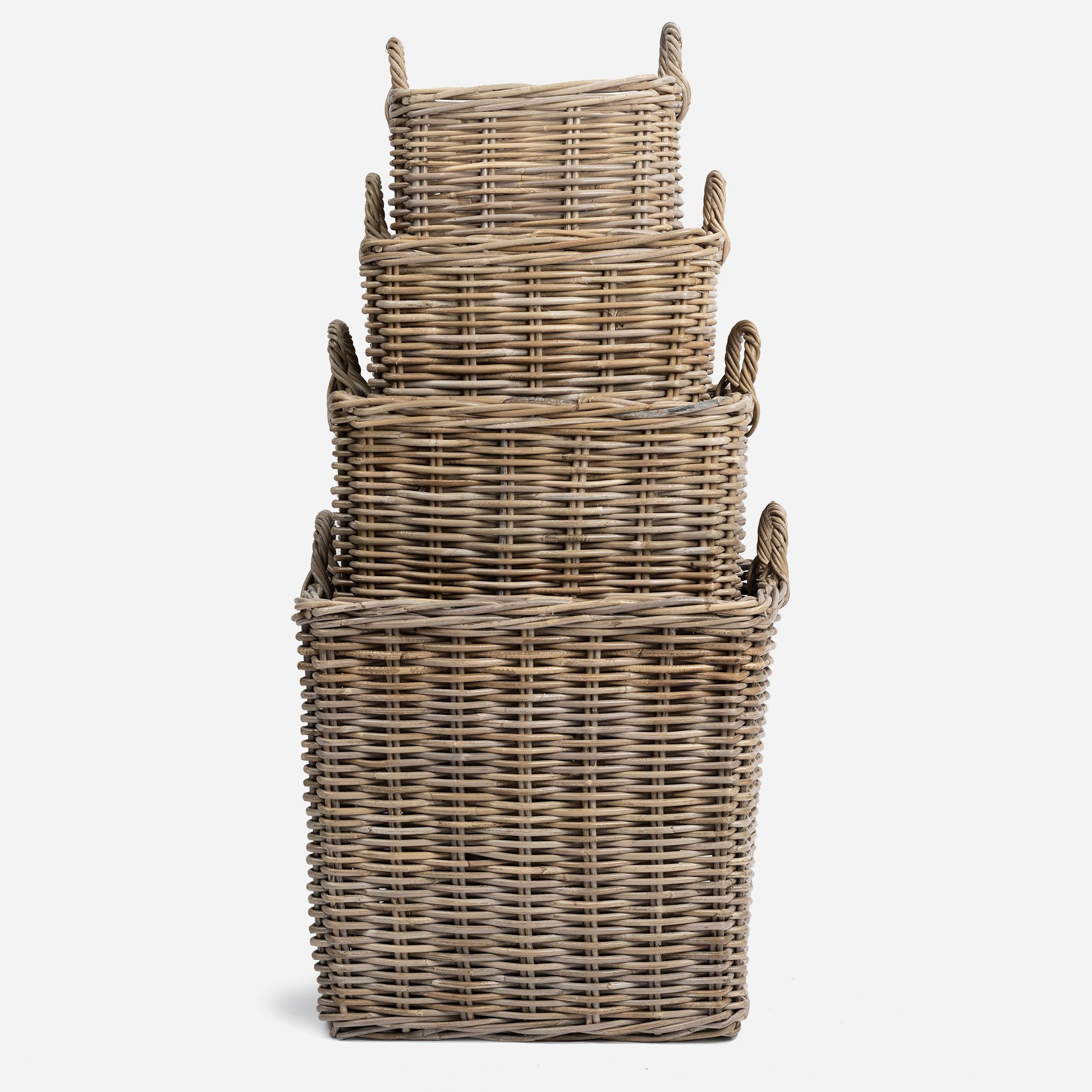 Medium Wicker Storage Basket Household Log Fireside Gift Hamper Traditional Natural 