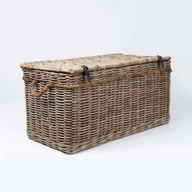 New England - Lidded Rope And Kubu Hamper | Wicka