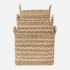 Sancerre Banded Rectangular Seagrass Basket