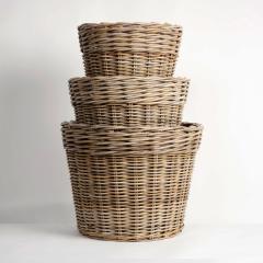Boxwood Round Wicker Cane Basket