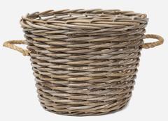 Lupa Split Wicker Cane Round Basket 