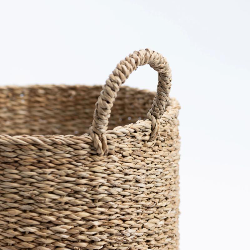 Como - Round Seagrass Basket With Handles | Wicka