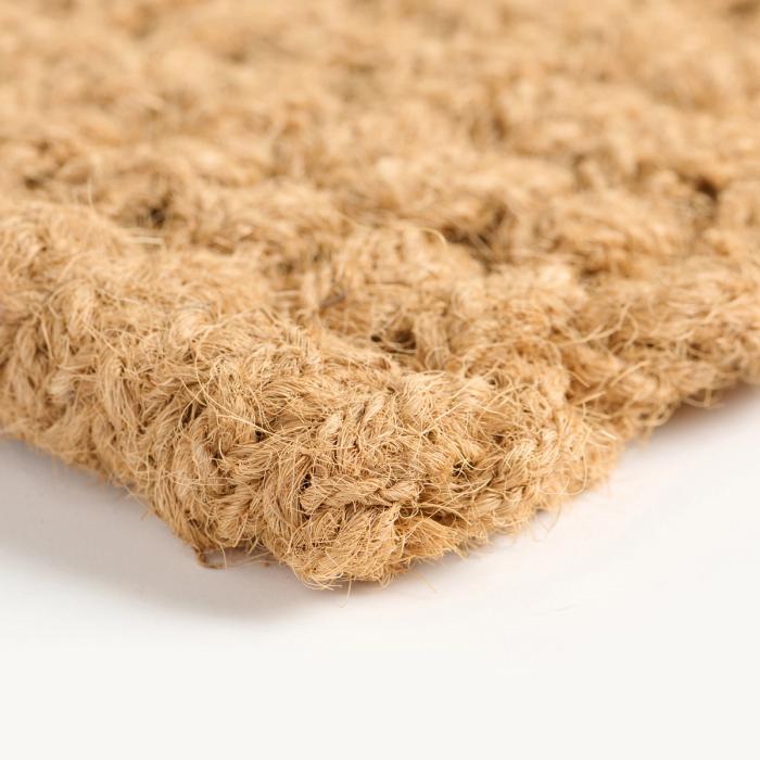 It's Only Natural - Handmade entirely from natural materials, each hand-knotted doormat is crafted from quality coir - the tough, fibrous outer layer of coconuts found abundantly throughout India. This heavy-duty and fully sustainable and biodegradable material effectively traps dirt and moisture at your doorstep before entering your home.