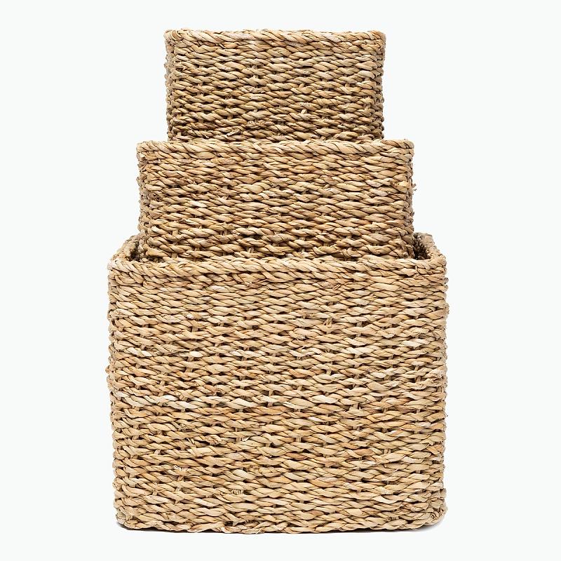 Chester - Square Seagrass Utility Basket | Wicka