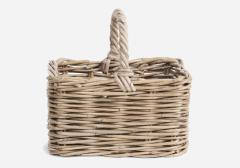 Half Pint Rectangle Small Rectangle Wicker Cane Basket