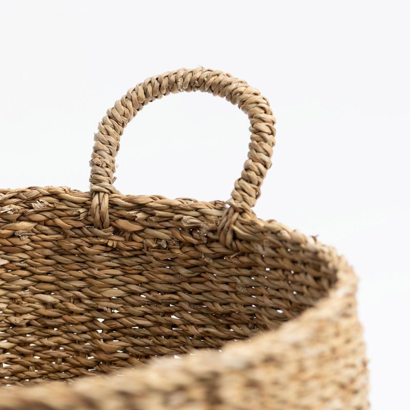 Como - Round Seagrass Basket With Handles | Wicka