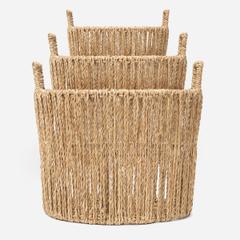 Naxos Open Round Seagrass Basket