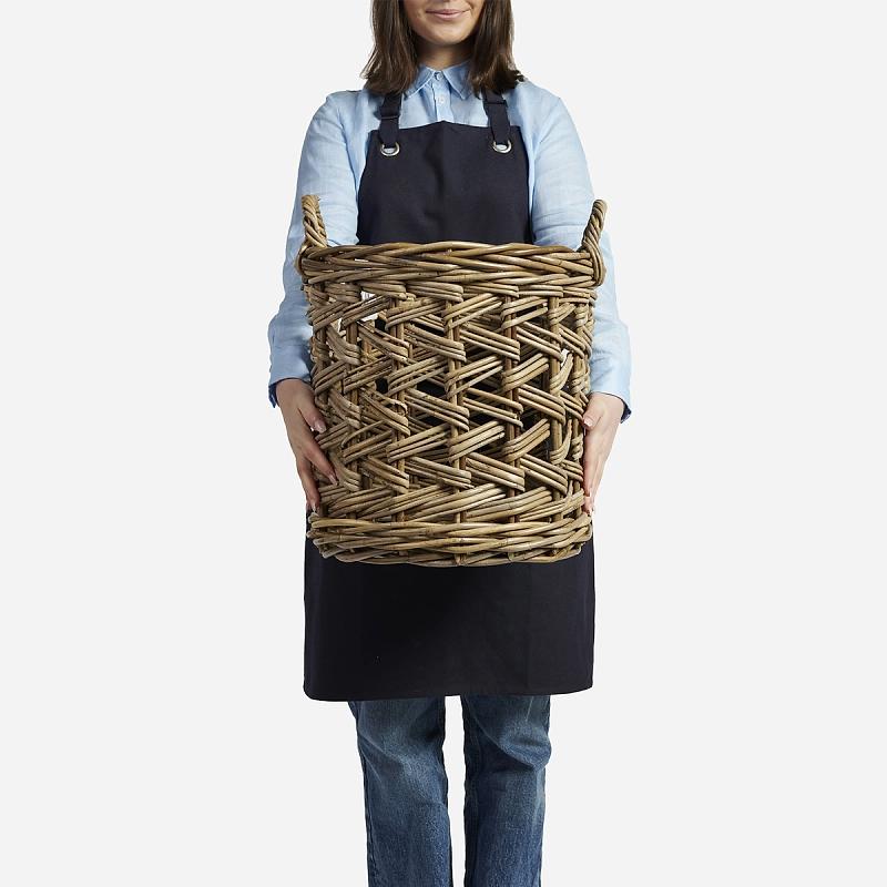 Lido - Round Herringbone Weave Kubu Basket | Wicka