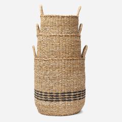 Nantucket Round Seagrass Banded Basket