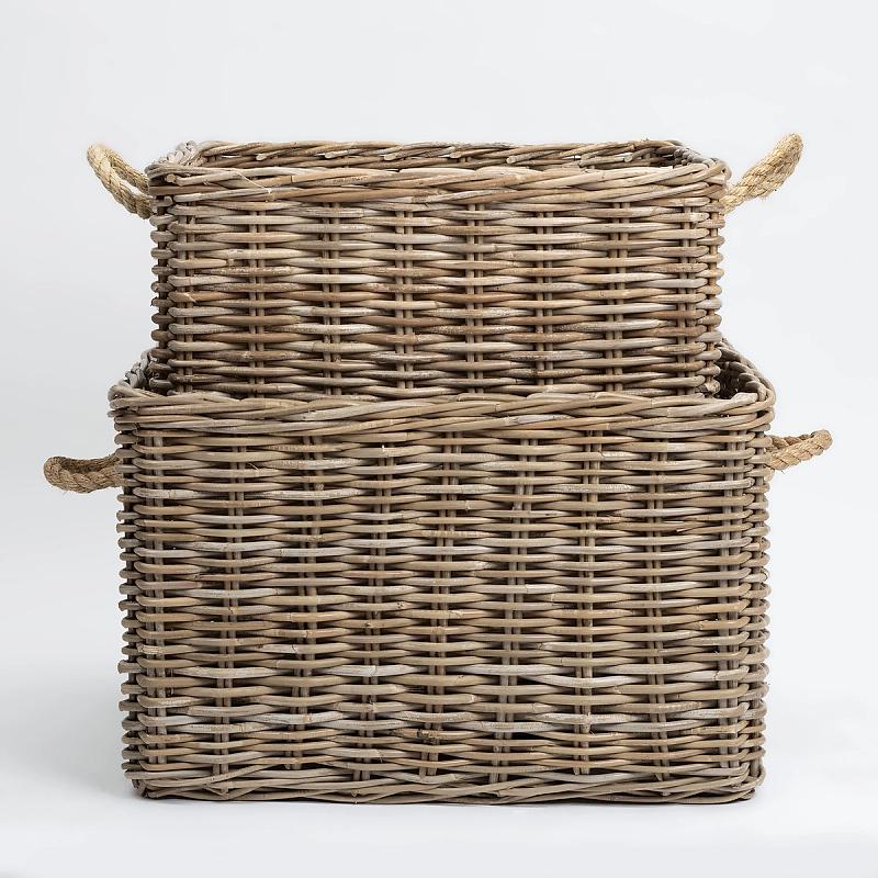 Hampton - Rectangular Rope And Kubu Basket | Wicka