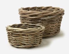 York Round Wicker Cane Basket