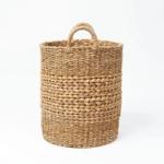 Marbella - Round Seagrass And Hyacinth Woven Basket | Wicka