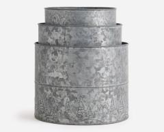 Advent Tin Deep Round Planter