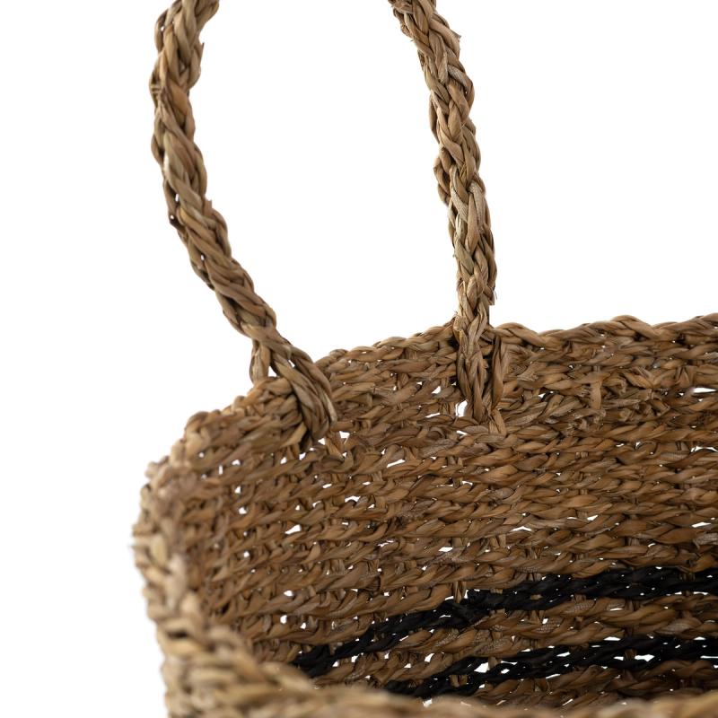 Positano | Striped Seagrass Tote Bag