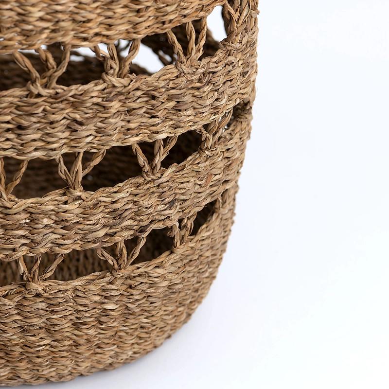 Liberty - Open Weave Round Seagrass Basket | Wicka