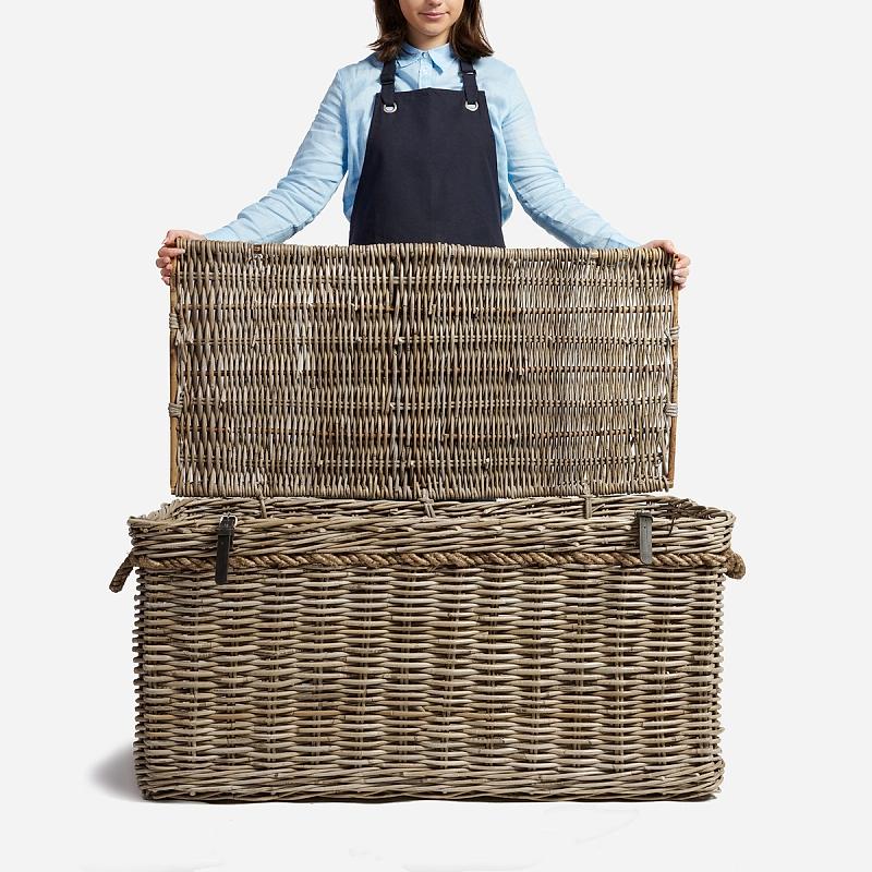 New England - Lidded Rope And Kubu Hamper | Wicka