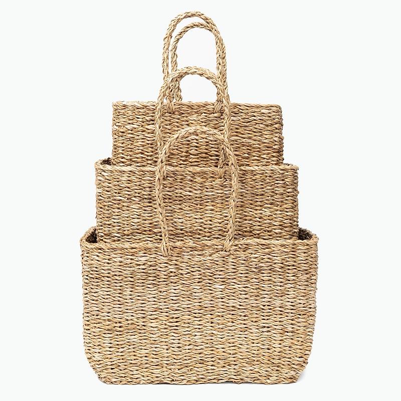 Haymarket - Rectangular Seagrass Tote Bag | Wicka