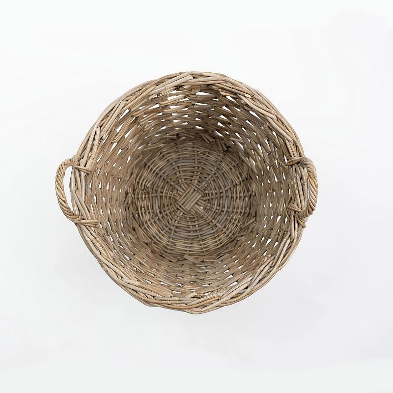 Portabello - Herringbone Weave Round Kubu Basket | Wicka