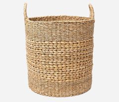 Marbella Round Seagrass And Hyacinth Woven Basket