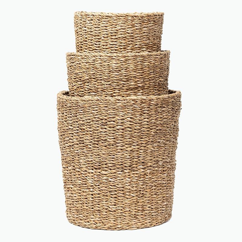 Marco - Gently Tapered Round Seagrass Basket | Wicka