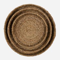Bellagio Round Seagrass And Hyacinth Woven Tray
