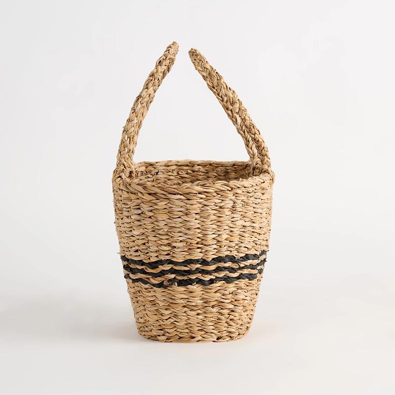 Positano - Banded Seagrass Tote