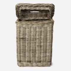 Banyan Lidded Wicker Cane Laundry Hamper